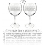 Ginsanity [The Gin Collective Coupe de Verres Gin & Tonic Ballon Cocktail Lunettes dans Une Boîte Cadeau [545ml] The Gin Commandments