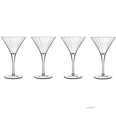 Luigi Bormioli 7540473 Boîte de 4 Verres à Cocktail Cristal Transparent 11,3x11,3x18,5 cm