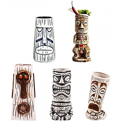 Tiki Mugs Coupe D'Hawaï Créative Mug en Céramique Hawaïenne Verre À Cocktail Hawaii Tiki Avoir De La Personnalité Verre À Cocktail Exotique