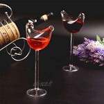 Uonlytech Verre à Cocktail Creative Oiseau Conception en Verre Clair Verres à Vin Nouveauté Gobelet en Verre pour Le Vin Champagne Cocktail
