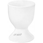 Argon Tableware Egg Cup Set Coupes en Porcelaine pour Hard Boiled Eggs Souple Blanc Lot de 4