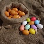 Fablcrew 2Pcs Coquetiers en Bois à Personnaliser Tasse à œufs pour Oeufs de Pâques à Décorer