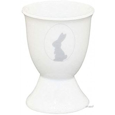 Krasilnikoff Coquetier – Œuf de Pâques avec lapin de Pâques – Porcelaine – 6 cm.
