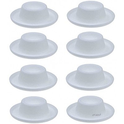 Set de coquetiers Blanc Lot de 8 supports pour oeuf en plastique empilables passent au lave-vaisselle