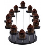 1 mini présentoir à cupcakes rond en acrylique réglable pour bijoux gâteaux desserts décoration de fête.