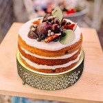 Dehongwang Lot de 3 présentoirs à gâteaux ronds en métal pour présentation de desserts cupcakes mariage fête d'anniversaire