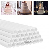 IWILCS Lot de 60 tiges à gâteau en plastique blanc pour construction de gâteaux à étages