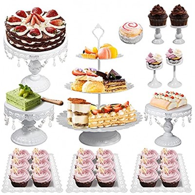 Le présentoir à gâteaux de 12 pièces est adapté pour les gâteaux de mariage les présentoirs à pâtisserie et pour un usage domestique.