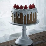 Liseng SttNder Présentoir à gâteaux rond en métal avec socle rond pour dessert et cupcakes