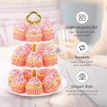 NWK Présentoir à cupcakes rond à 3 niveaux pour 20 cupcakes en plastique pour décoration de gâteaux