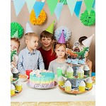 Stand de Cupcake en Carton Founiture de Fête de Dinosaure pour Enfants Garçons 3 Étages Présentoir à Cupcake Support de Petit Gâteau Tour des Desserts Décorations de fête à Dino Aquarelle
