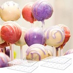 Support de Sucette 4 Pièces Acrylic Présentoir à Cake Pops 15 Trous Transparent Lollipop Stand pour Fête De Mariage Fête d'anniversaire