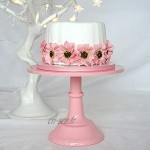 Suppyfly Présentoir à gâteau rond 25,4 cm pour fête de mariage rose 1