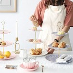 Sweejar Home Présentoir à gâteaux à 3 étages en céramique pour gâteaux de mariage cupcakes et pâtisseries de fête violet