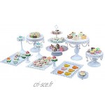 TFCFL Lot de 12 présentoirs à gâteau en cristal pour gâteaux et cupcakes