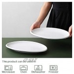 Dowan 35,6 cm Porcelaine ovale plateaux Assiettes de service – Lot de 2 Blanc empilable 14inch blanc
