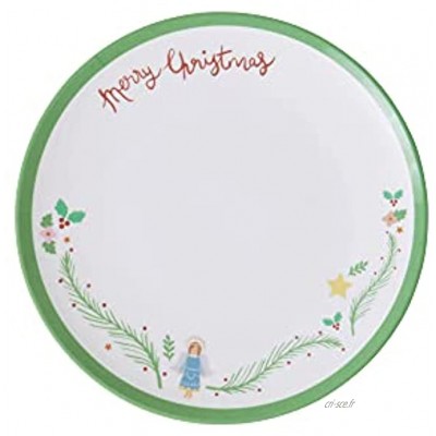 Assiette à dessert en mélamine de Noël 16 cm Différents motifs Motif : Angel Print