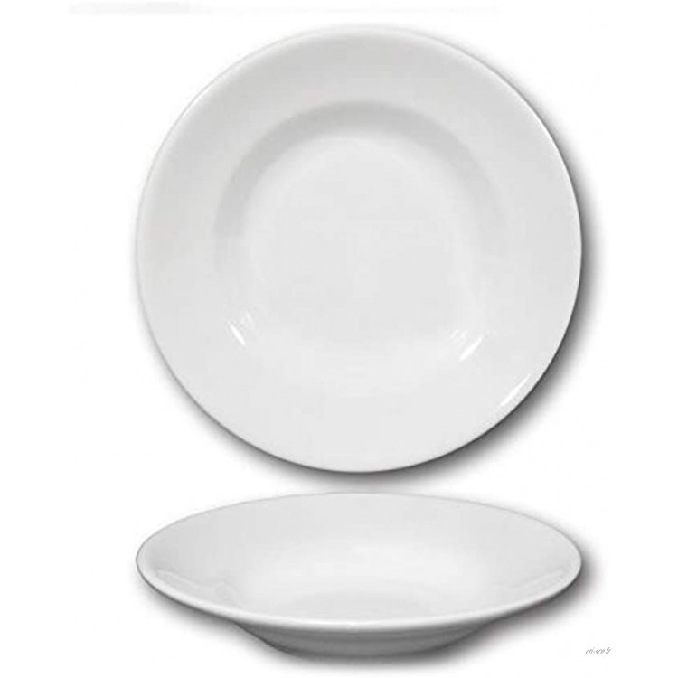 Assiette creuse porcelaine blanche D 23,5 cm Tivoli