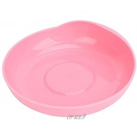Assiette creuse ronde assiette élargie antidérapante vaisselle petite assiette creuse pour personnes âgées avec base à ventouse pour un repas indépendant rose