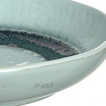 Leonardo 018546 Matera Lot de 6 assiettes creuses en céramique avec glaçage passent au lave-vaisselle Bleu Ø 20,7 cm