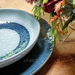 Leonardo 018546 Matera Lot de 6 assiettes creuses en céramique avec glaçage passent au lave-vaisselle Bleu Ø 20,7 cm