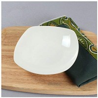 MISSYOU-ASSIETTE en Porcelaine Chinoise carrée Blanche avec Assiette Creuse Taille : 20cm