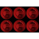 6 Assiettes de Présentation rondes rouge 33 cm de noël noël décor table