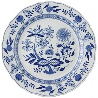 Hutschenreuther 02001-720002-10031 Assiette de Présentation 31 cm avec Aile Porcelaine Bleu 31,8 x 31 x 4,5 cm