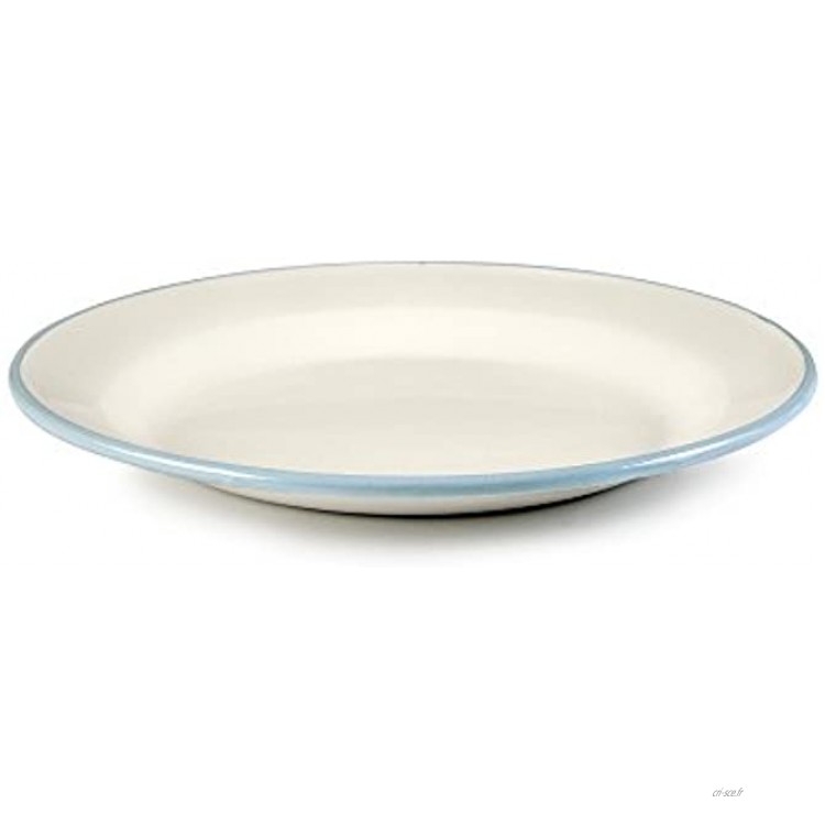 IBILI 920022 Assiette Plate Versalles Acier Blanc 22 x 22 x 2 cm