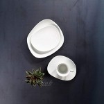 like. by Villeroy & Boch Organic lot de 2 assiettes pour le petit déjeuner assiettes en porcelaine dure turquoise blanc adapté au lave-vaisselle