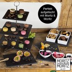 Moritz & Moritz 6 x Assiette Ardoise 30x40cm Plateau Ardoise Cuisine pour Fromage et Aperitif sous-Verre et Set de Table