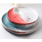 Assiette à Dinner Disque Vaisselle Vaisselle Ouest Plaque Céramique Japonaise Plaque de ménage Japonais Placez le petit déjeuner assiette Assiettes Dessert Assiettes Plats de Services Color : D