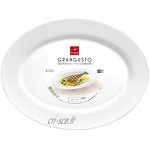 BORMIOLI ROCCO Grangusto 767143 Assiette à poisson opale blanc 36 cm verre