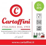 Cartaffini Aria – 6 assiettes plates légères en mélamine Ø 22,7 cm couleur : blanc