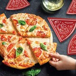 La & Li Premium Lot de 6 assiettes à pizza triangles colorés uniques en plastique mélamine émaillée
