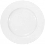 Lot de 12 assiettes plates en porcelaine véritable Ø 240 mm Blanc Idéal pour peindre vaisselle pour la restauration et la maison.