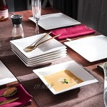 MALACASA Série Carina 12pcs Assiettes à Soupe Assiettes Creuse Pâte Plat Services de Table