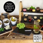 Moritz & Moritz 6 x Assiette Ardoise 22x16cm Plateau Ardoise Cuisine pour Fromage et Aperitif Sous-Verre et Set de Table