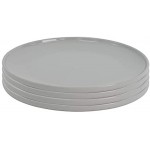 ProCook Stockholm Vaisselle de Table en Grès 4 Pièces 27cm Grande Assiette -Style Scandinave Gris Clair