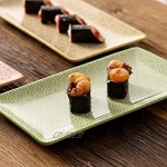vancasso série Natsuki Assiettes à Sushi 4 Pièces Assiette Longues à Plats en Porcelaine Style Japonais