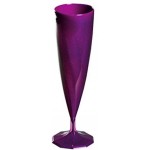 Adiserve 50 flûtes à Champagne Plastique réutilisables 13,5 cl Coloris Violet
