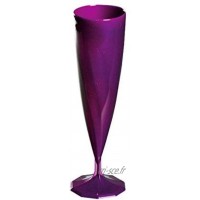Adiserve 50 flûtes à Champagne Plastique réutilisables 13,5 cl Coloris Violet