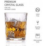 Amisglass Verres à Whisky en Cristal Set de 4 Mugs de 300ml Gobelets Transparents Verres à Boire sans Plomb Accessoires de Vin pour Verres à Spiritueux Idéal comme Cadeau 300 ML