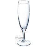 Arcoroc 56416 Flûte à Champagne Élégance Verre Transparent 13 cl 12 pieces