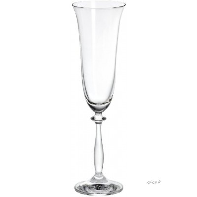 Bohemia Cristal 093 006 003 Angela Lot de 6 Flutes à Champagne 190 ml