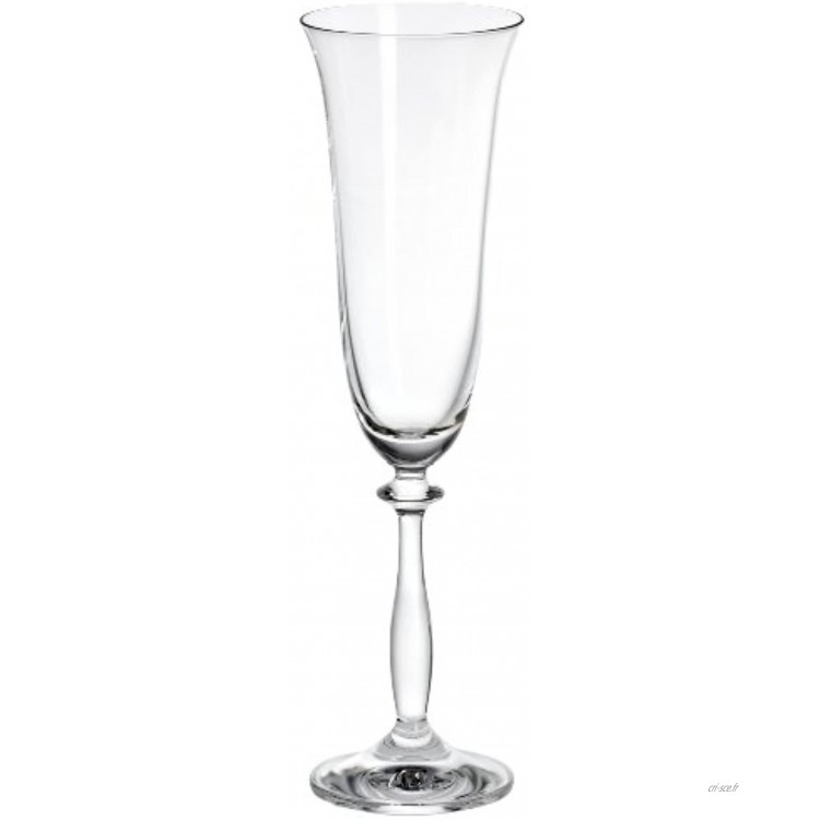 Bohemia Cristal 093 006 003 Angela Lot de 6 Flutes à Champagne 190 ml