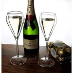 GMMH Cosy Trendy Lot de 4 flûtes à Champagne Champagne Double Paroi en Verre Thermique Verres Verres