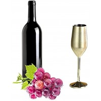 Hapivida Verre à vin rouge en métal rétro style cour 200 ml verre à champagne banquet mariage verre fournitures de restaurant d'hôtel de luxeOr