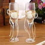 JIANGUO Verres à vin 2Ps Set Crystal Wedding Toasting Champagne Flutes Glasses Drink Cup Party Marriage Wine Decoration Cups for Parties Gift Box Champagne Flutes