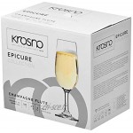 Krosno Lot de 6 verres à champagne 180 ml Collection Epicure Parfait pour la maison les restaurants ou les fêtes Passe au lave-vaisselle